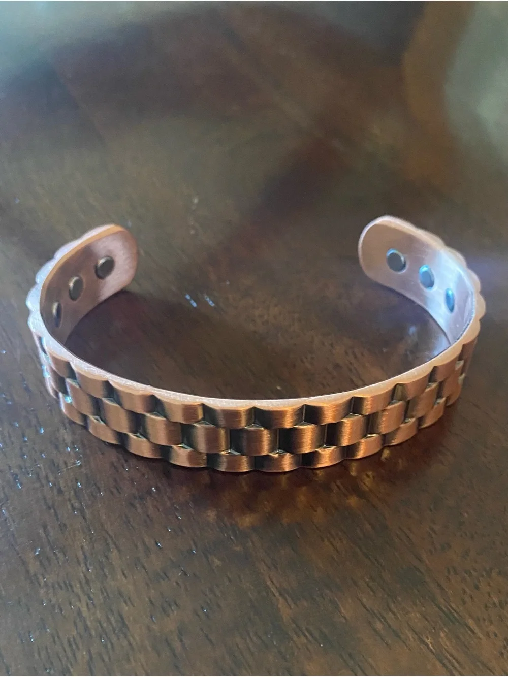 Men's Copper Magnetic Link Bracelet -